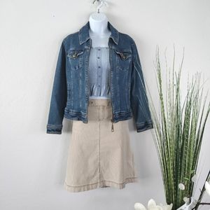 Gap Lightweight Corduroy Skirt Beige